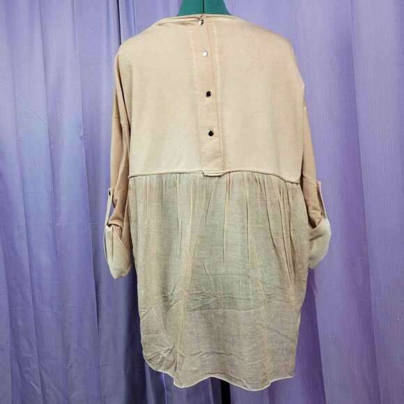 Vanessa Alexandra Loose Beige Top - Picture 2 of 4